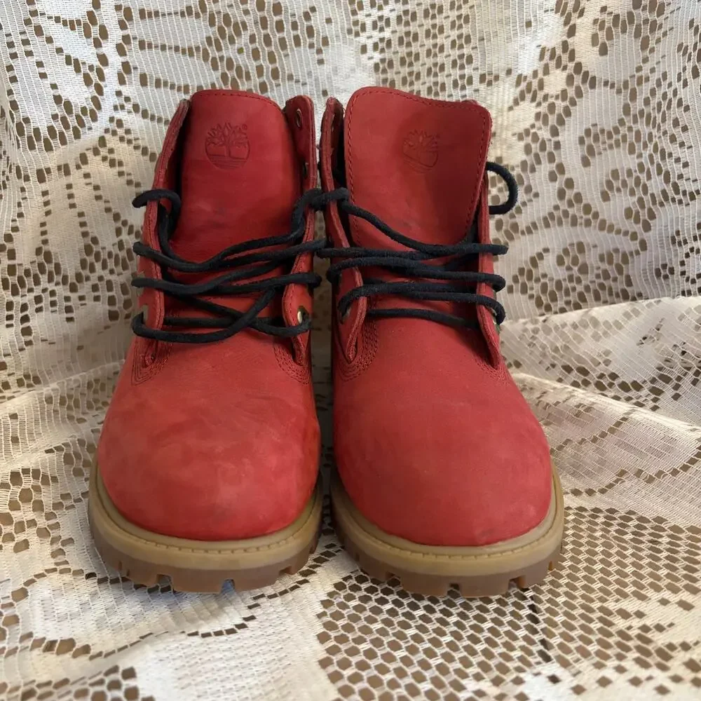 Timberland Premium Men's US 5 Red Waterproof Boots